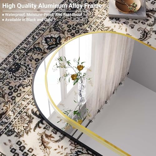 GAOMON 30x40 Modern Black Arched Wall Mirror