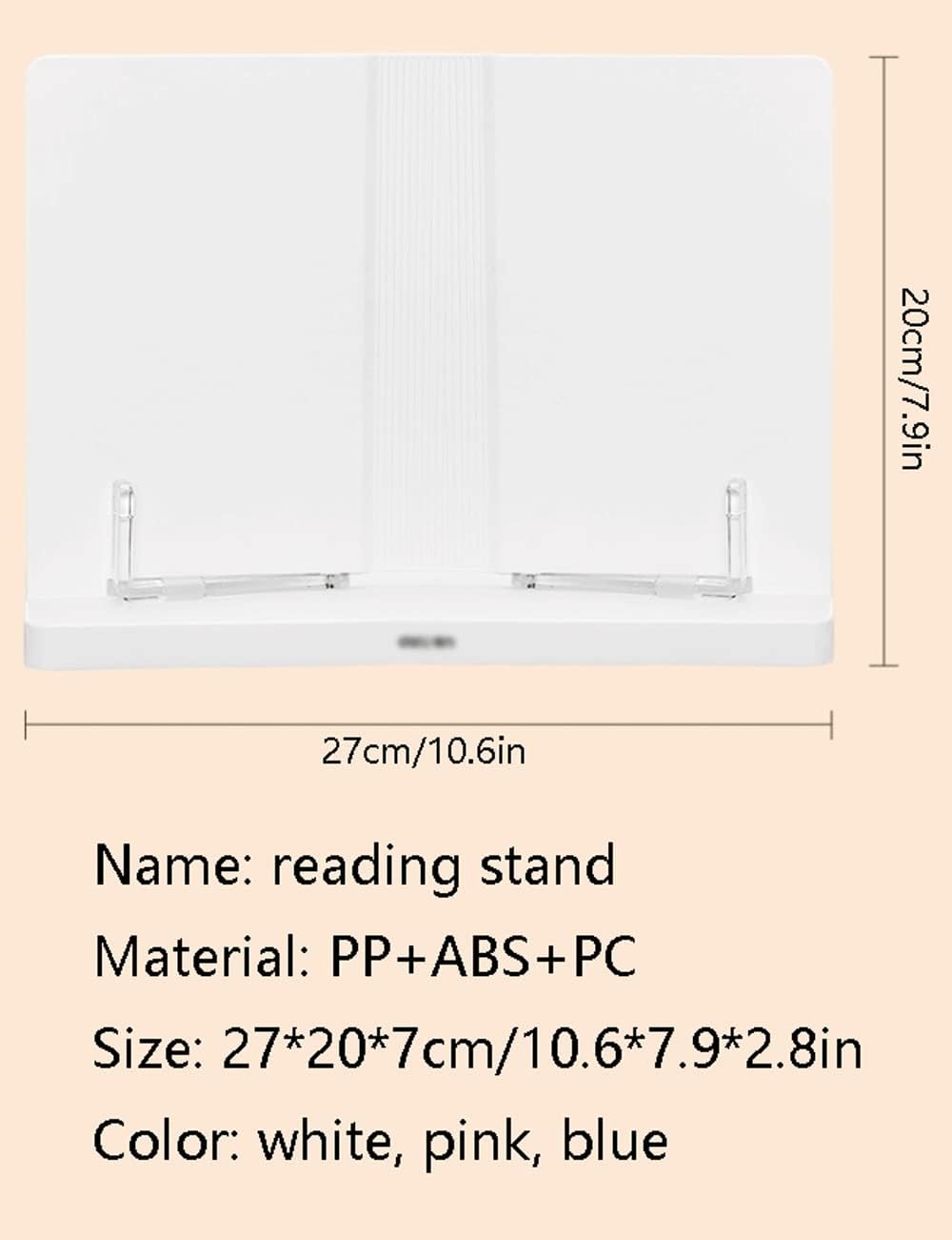 Adjustable Book Holder for Reading Portable Folding Kitchen Stand Pink Blue 106 Inches