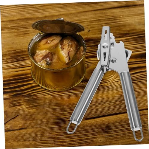 SHOWERORO Silver Manual Can Opener with Lid Lifter