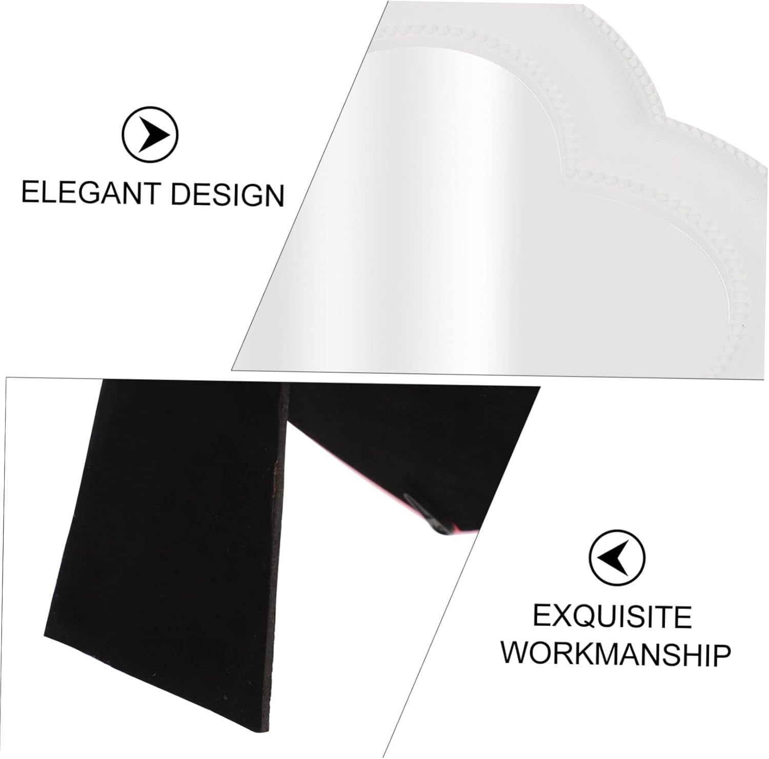 Heart-Shaped Makeup Mirror Wall or Table Mount Decor