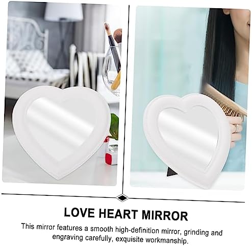 Heart-Shaped Makeup Mirror Wall or Table Mount Decor