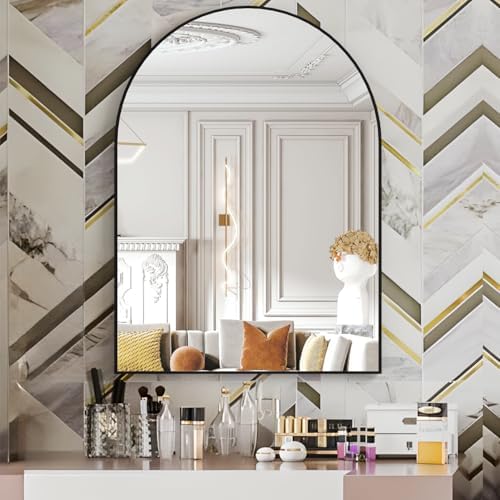 NEUWEABY Arched Wall Mirror 30x40 Black Frame