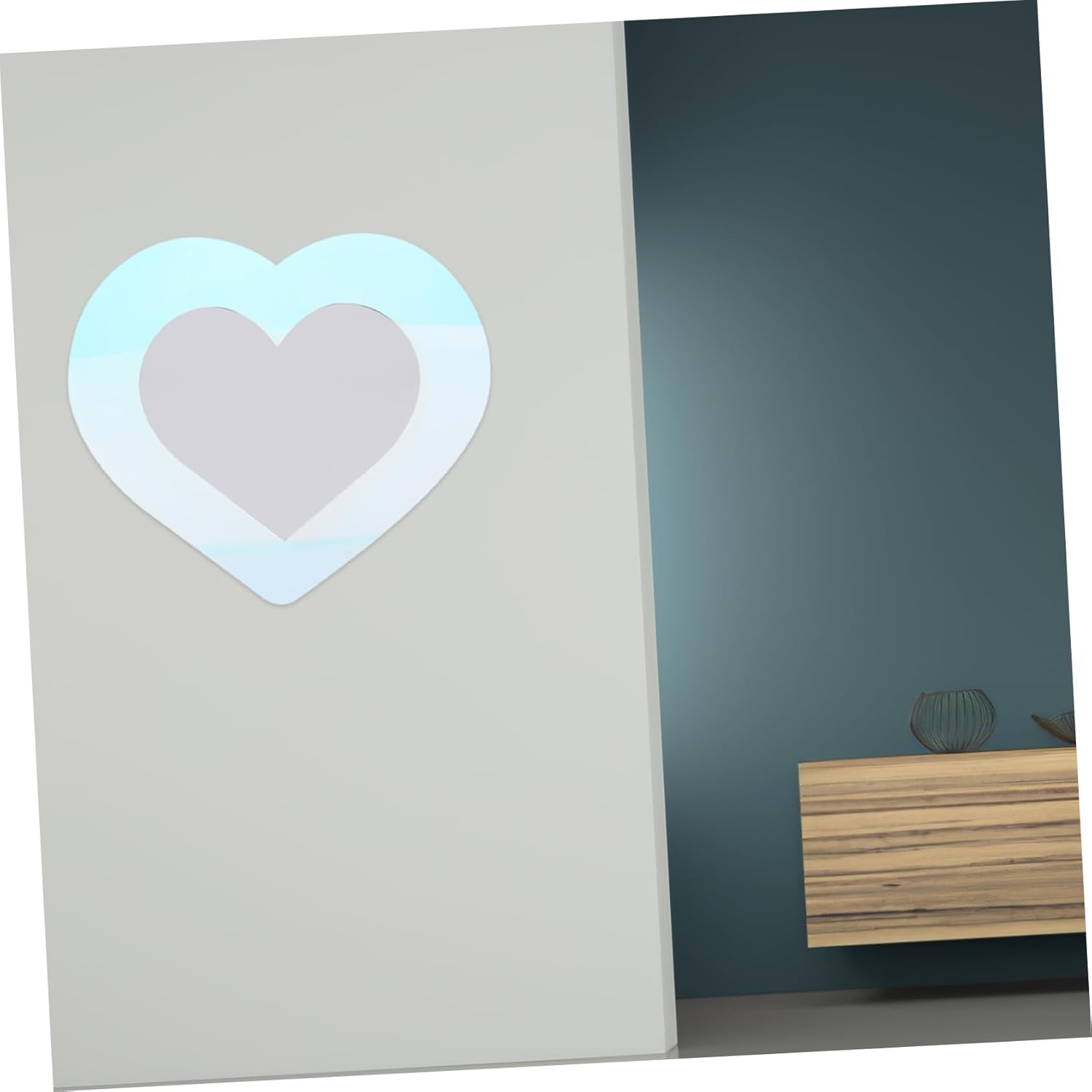 DECHOUS Wall Heart Mirror Decor Bathroom Living Room Mirror