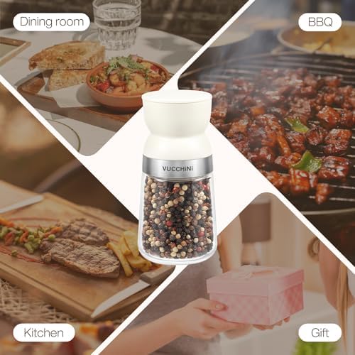VUCCHINI Adjustable Pepper and Salt Grinder Set