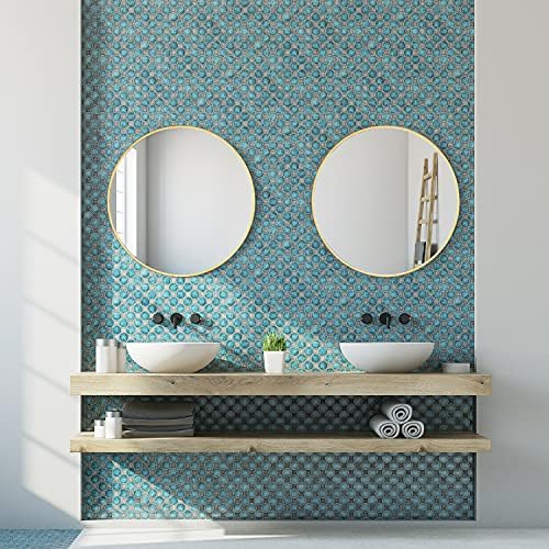 EMAISON 30 Inch Round Gold Mirror Wall Mount