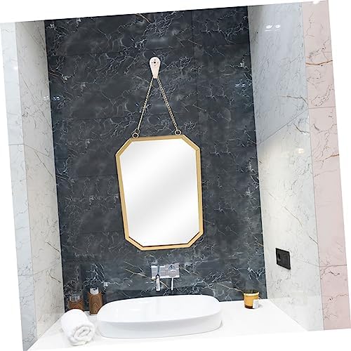 WOONEKY Gold Finish Wall Mounted Vanity Mirror