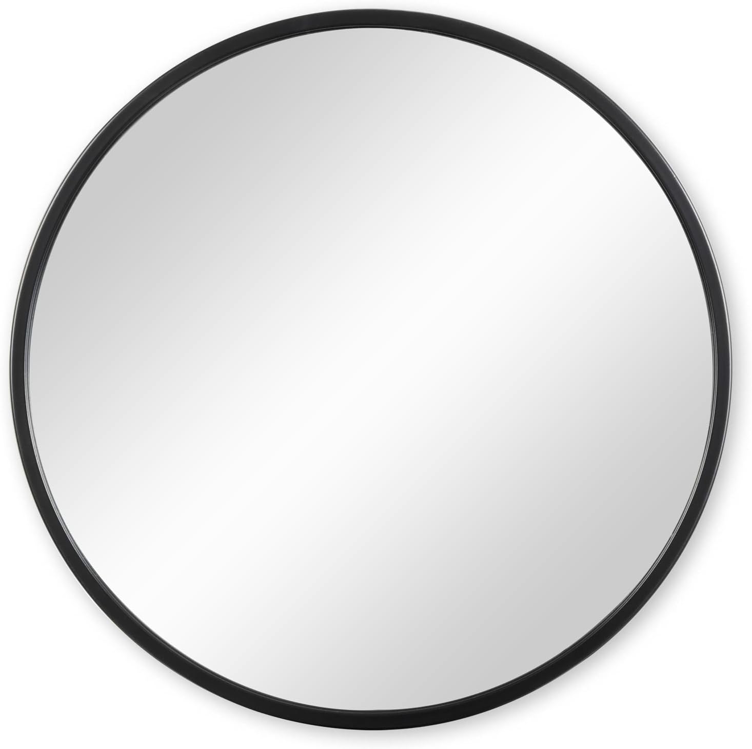 EMAISON 20 Inch Round Black Metal Frame Mirror for Bathroom and Home Dcor