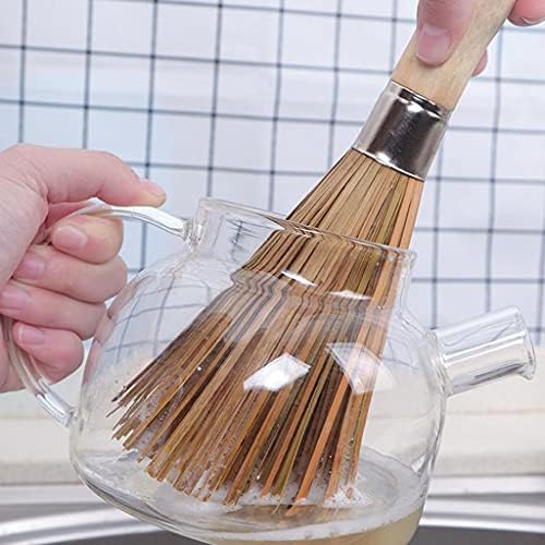 Hanging Bamboo Kitchen Brush with Wood Handle