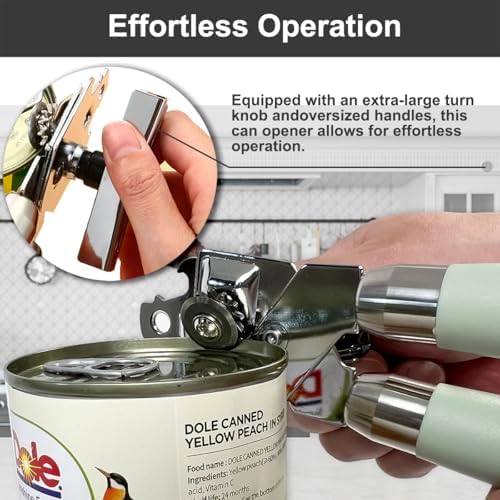 LunaCozy Heavy Duty Manual Can Opener with Bottle Opener