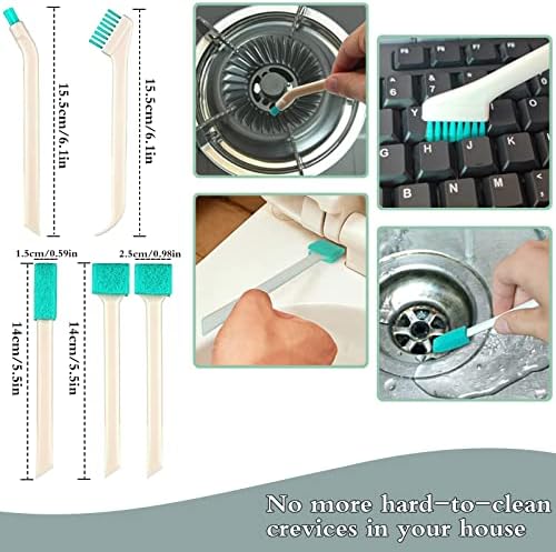 9 Pcs Small Cleaning Brush Set by ELEMGULY for Kitchen Window Keyboard