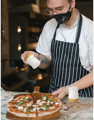 Hasense Salt Pepper Shaker Set Ceramic White Cute Design Refillable Farmhouse Kitchen Decor