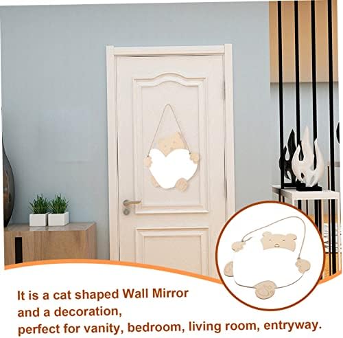 BESPORTBLE Wall Mirror with Bear Decor for Bathroom and Nursery