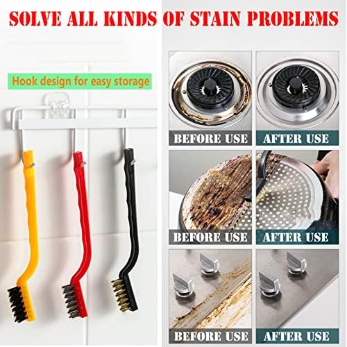 5Pcs Kitchen Cleaning Brush Set with Scraper Tools
