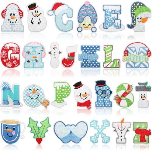 26 pcs Winter Iron-on Letters for DIY Clothing Accessories