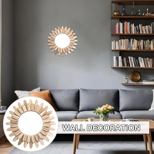 Wooden Wall Mirror 24 X 36 Inch Farmhouse Decor