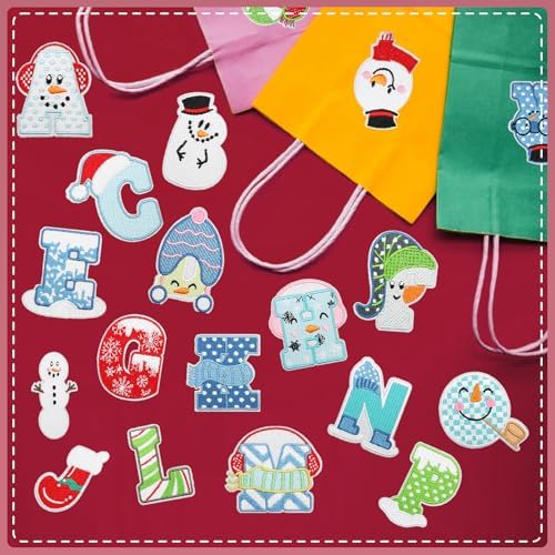 26 pcs Winter Iron-on Letters for DIY Clothing Accessories