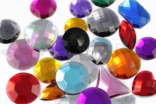 Allstarco 60mm Heart Acrylic Rhinestones 2 Pieces