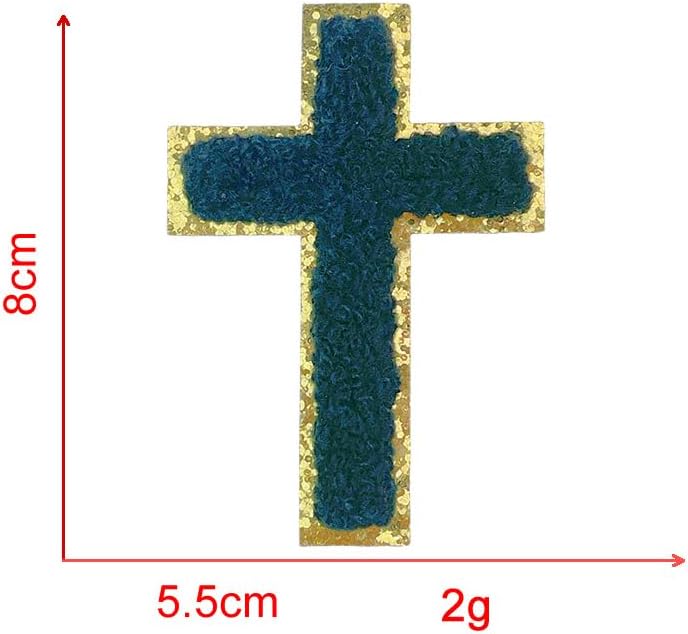 12-Pack Cross Embroidered Patches for DIY Clothing and Accessory Decoration