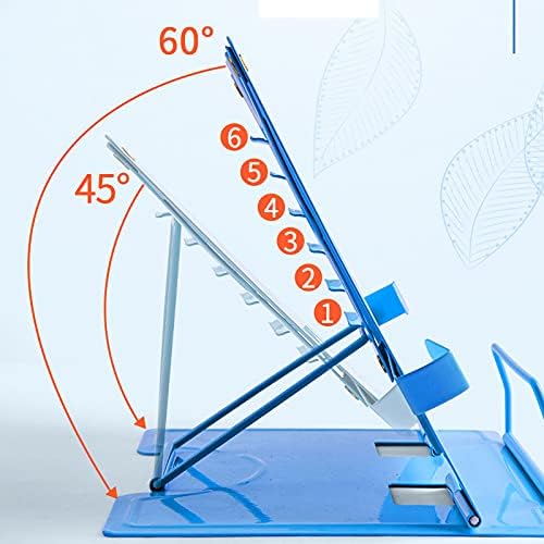 XIAOSAKU Adjustable Foldable Book Stand for Kitchen and Office