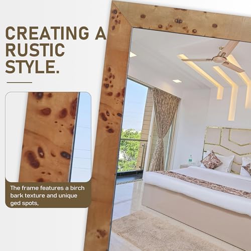 DUQIMO Rustic Wood Framed Vanity Mirror 20x30 Inch 1