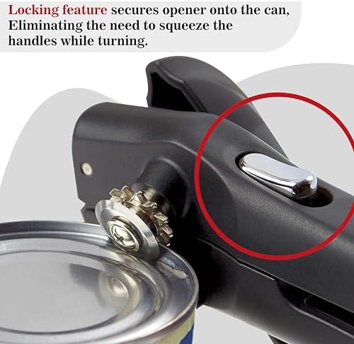 Swing-A-Way Locking Can Opener with Sharp Blade Black