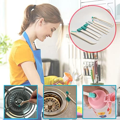 9 Pcs Small Cleaning Brush Set by ELEMGULY for Kitchen Window Keyboard