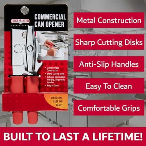 Chef Master Heavy-Duty Manual Can Opener - 90226