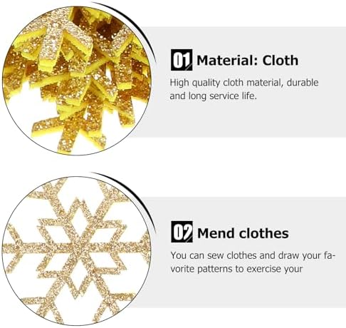 EXCEART 30Pcs Embroidered Snowflake Patches Christmas DIY Appliques