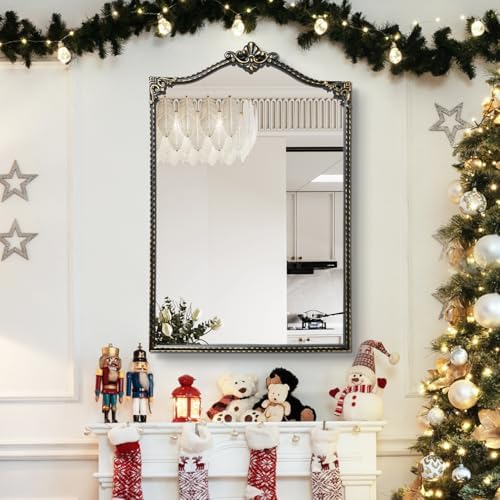 HEBOIX Black Entryway Mirror 24W x 36H