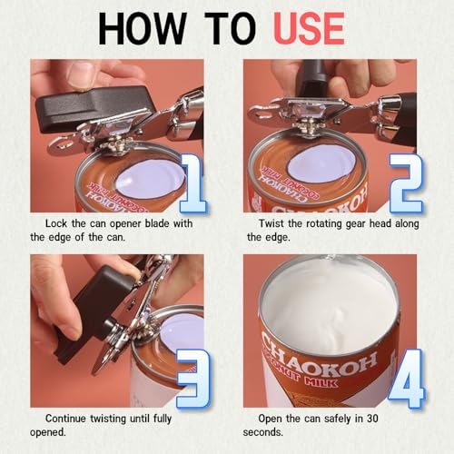 ZKIRON Multi-Function Can Opener with Magnetic Lid Lifter