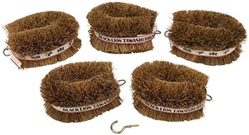 Pack of 5 Japanese Tawashi Brushes with Hanging Hook