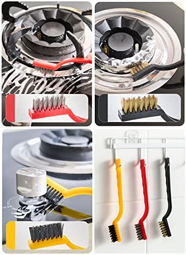 5Pcs Kitchen Cleaning Brush Set with Scraper Tools