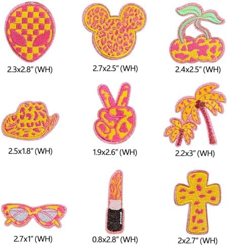 21PCS Leopard Print Embroidered Appliques for DIY Clothes Customization
