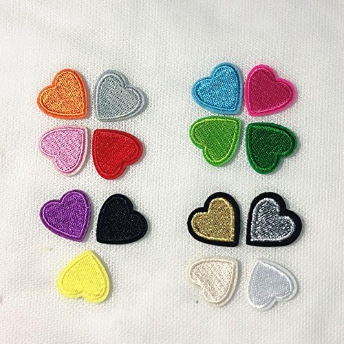 XUNHUI Love Heart Iron-on Patch 15PCS Set
