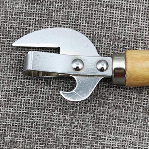 Wooden Handle Can Opener with Stainless Steel Blade