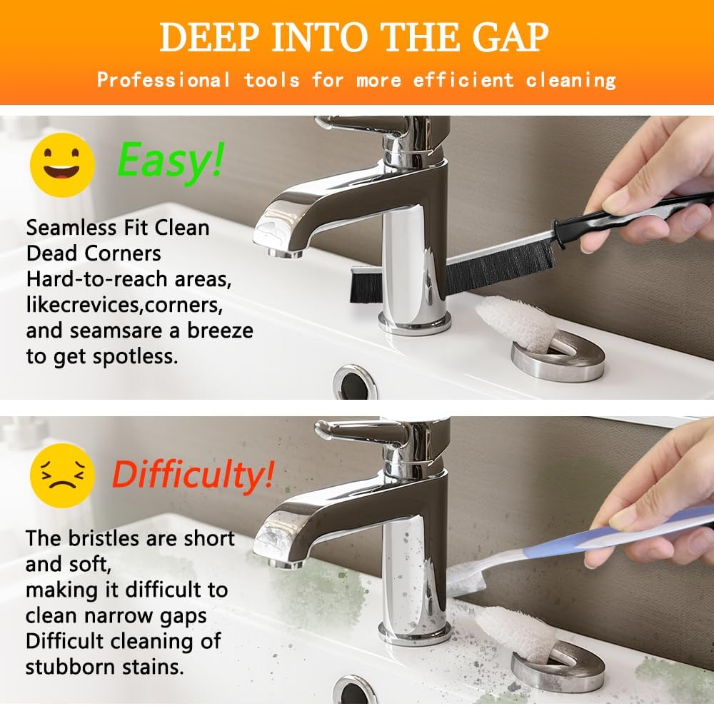 4PCS Crevice Cleaning Brush Set Multifunctional Gap Cleaner for Bathroom Kitchen Window Groove