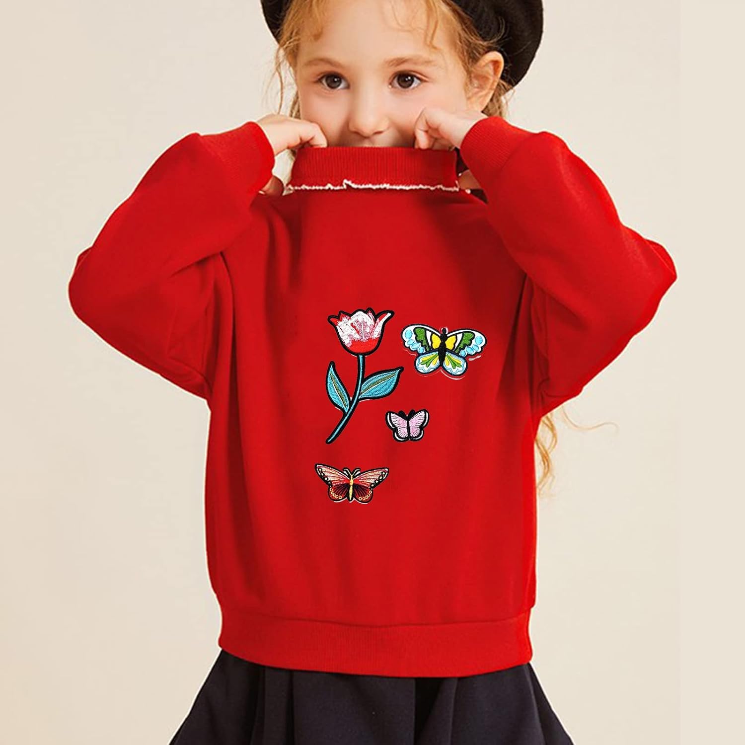 HinchJone 16 Pcs Embroidered Butterfly Applique Patches DIY Accessories for Clothes Bags Jeans
