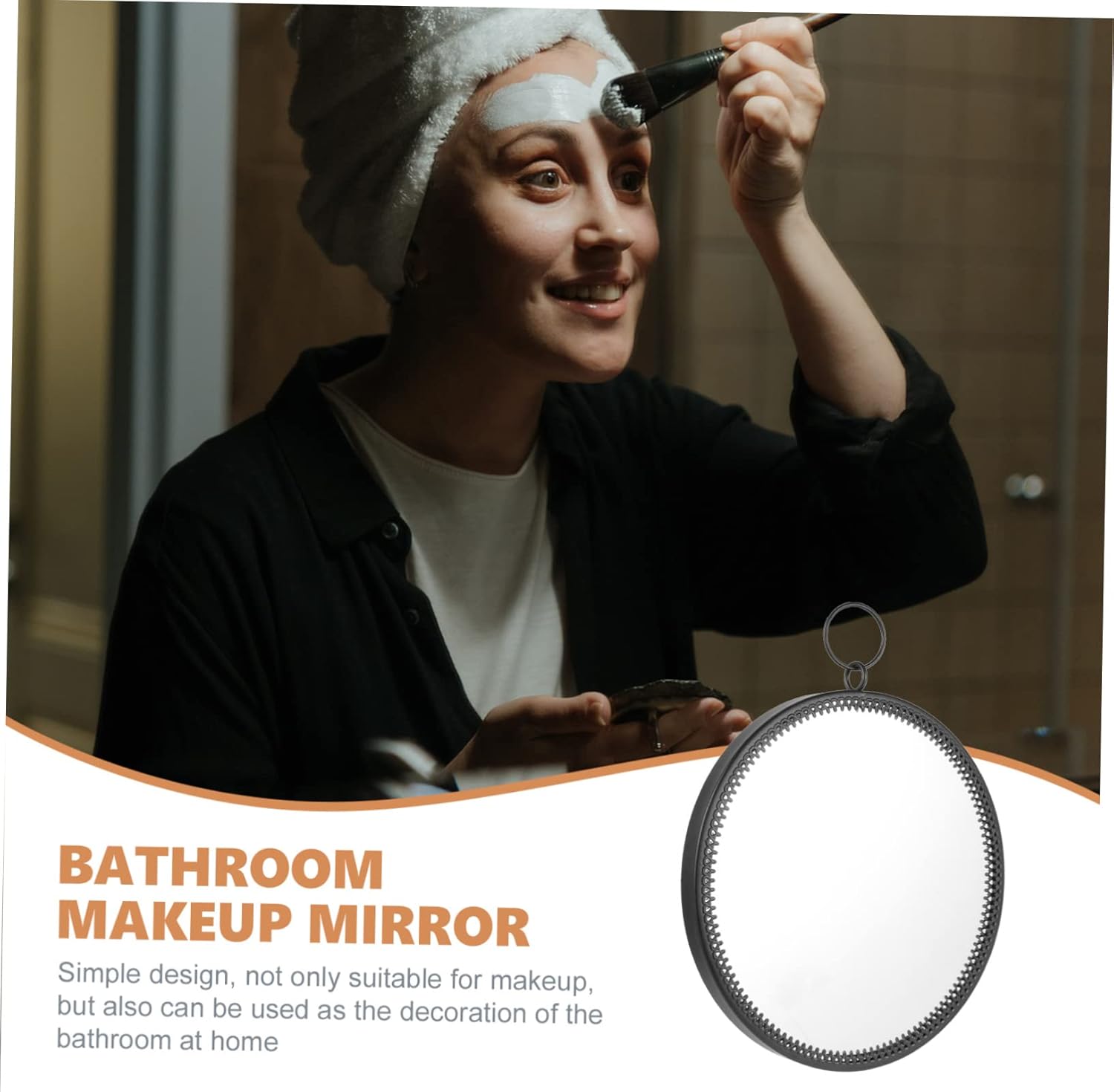 PRETYZOOM Minimalist Wall Hanging Mirror for Bathroom and Home Decor