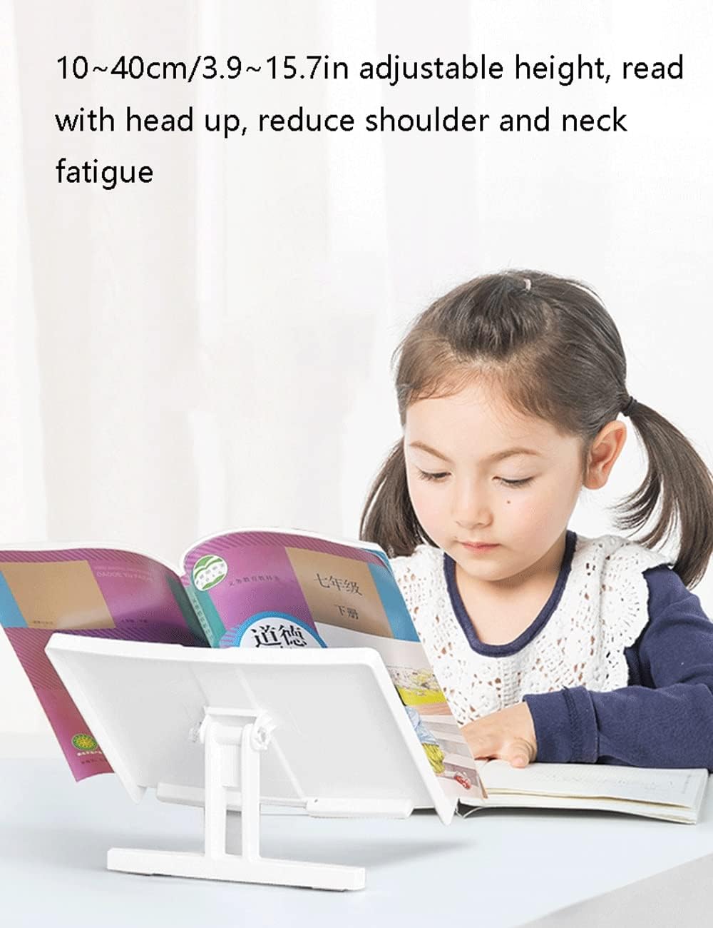 Adjustable Book Holder for Reading Portable Folding Kitchen Stand Pink Blue 106 Inches