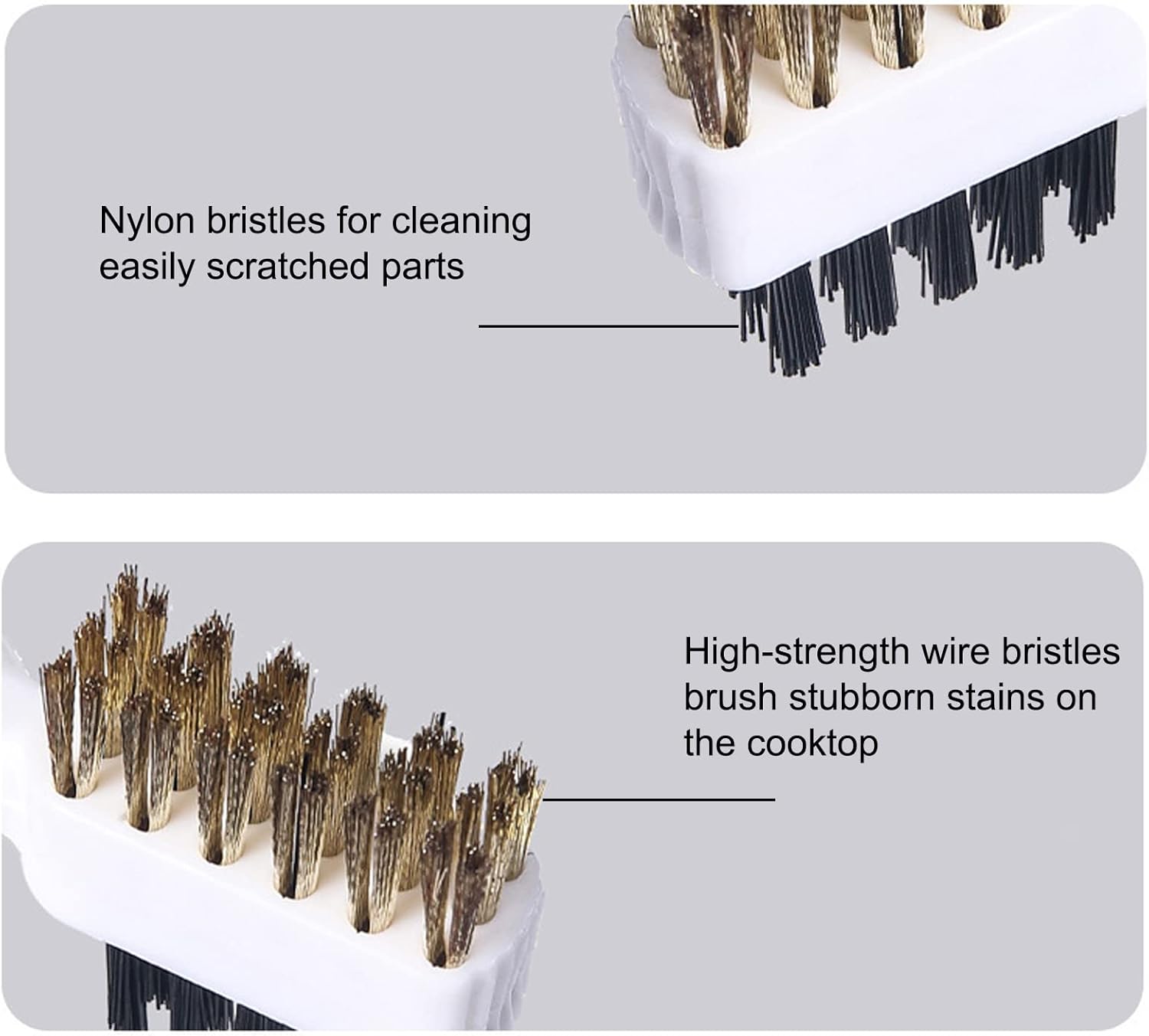 Zeckzoin Deep Gas Stove Cleaning Brush 4-in-1 with Scraper and Rotatable Nail