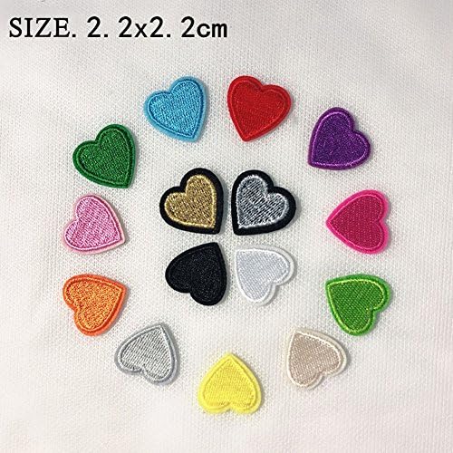 XUNHUI Love Heart Iron-on Patch 15PCS Set