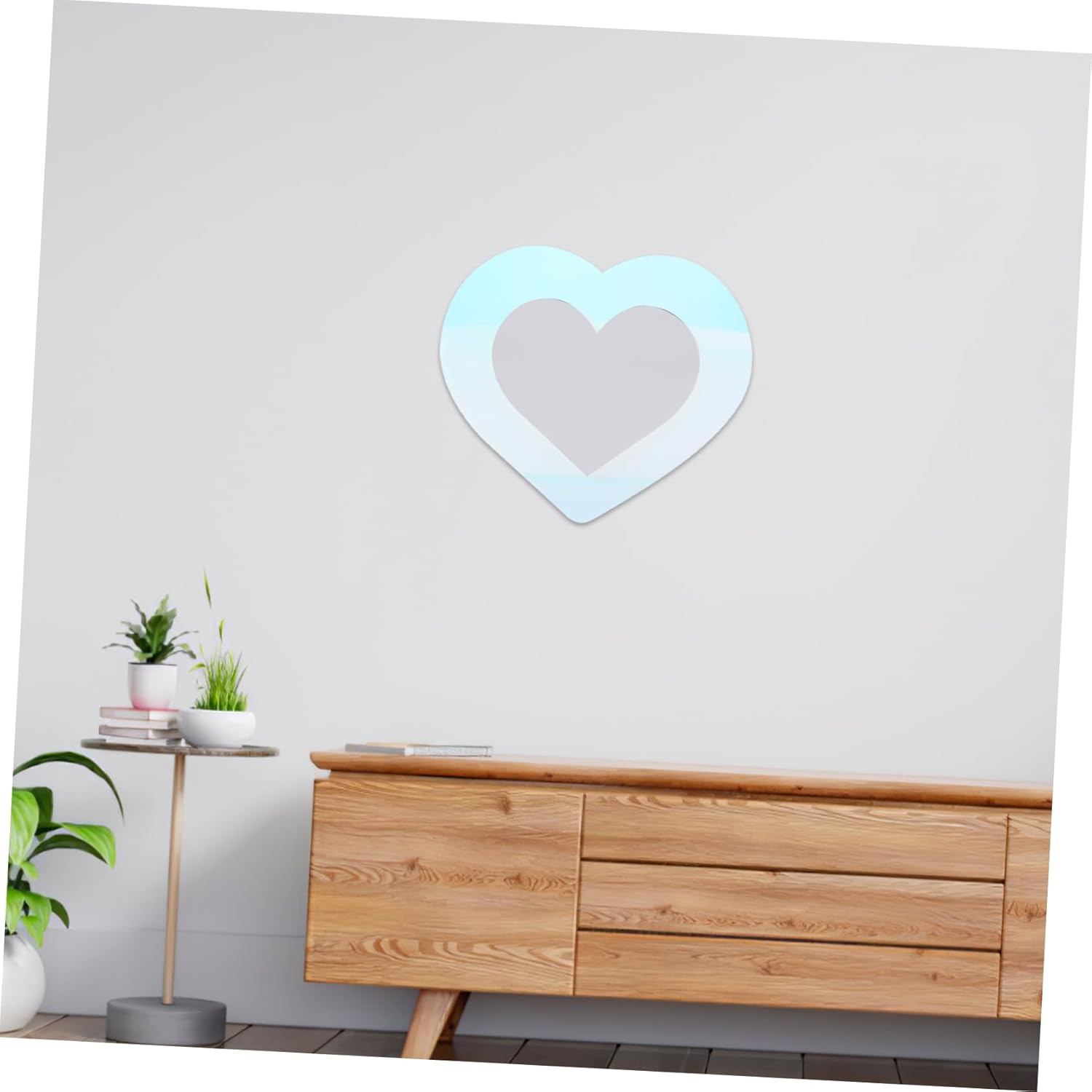 Zerodeko Heart-Shaped Wall Mirror for Decor and Vanity