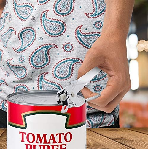 RamPro Nickle Plated Manual Can Opener with Tapper - Pack of 2