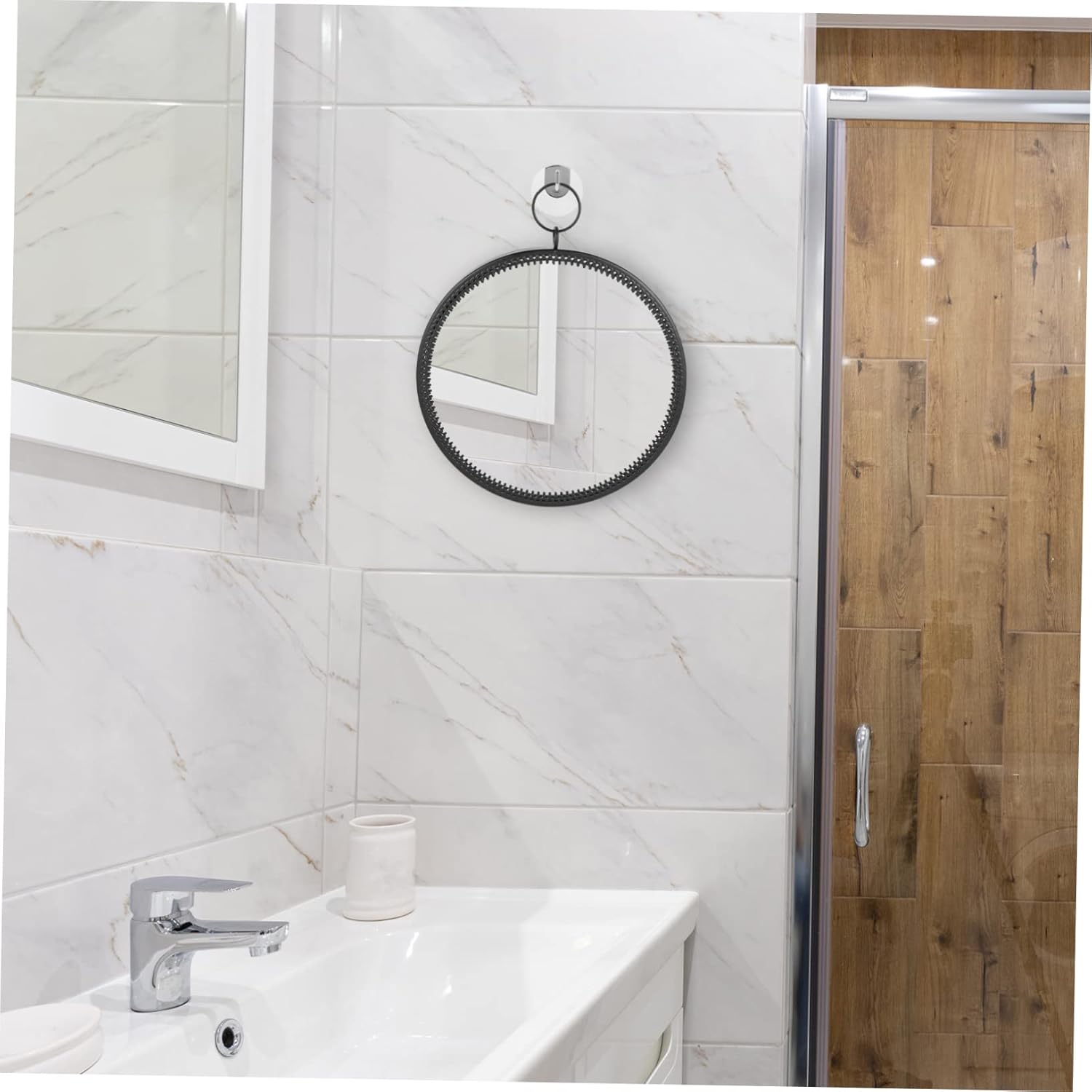 PRETYZOOM Minimalist Wall Hanging Mirror for Bathroom and Home Decor