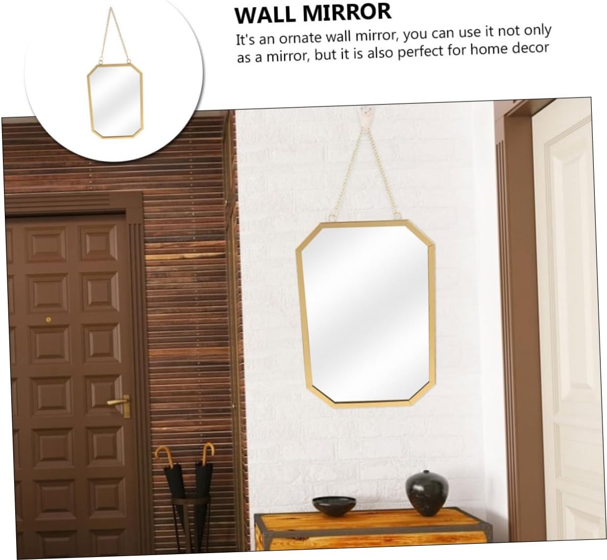 GLEAVI Wall Hanging Decorative Mirror for Bathroom Vanity Bedroom Design