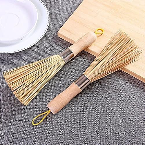Hanging Bamboo Kitchen Brush with Wood Handle