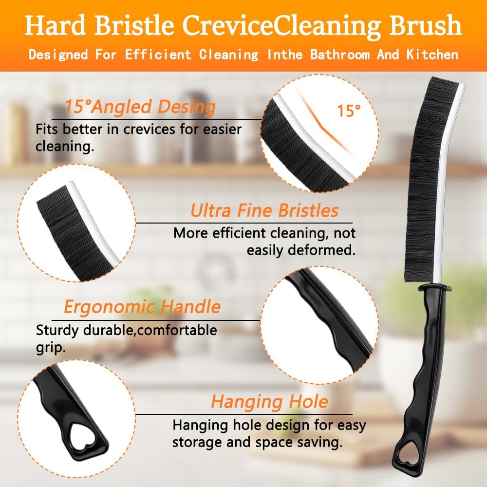 4PCS Crevice Cleaning Brush Set Multifunctional Gap Cleaner for Bathroom Kitchen Window Groove