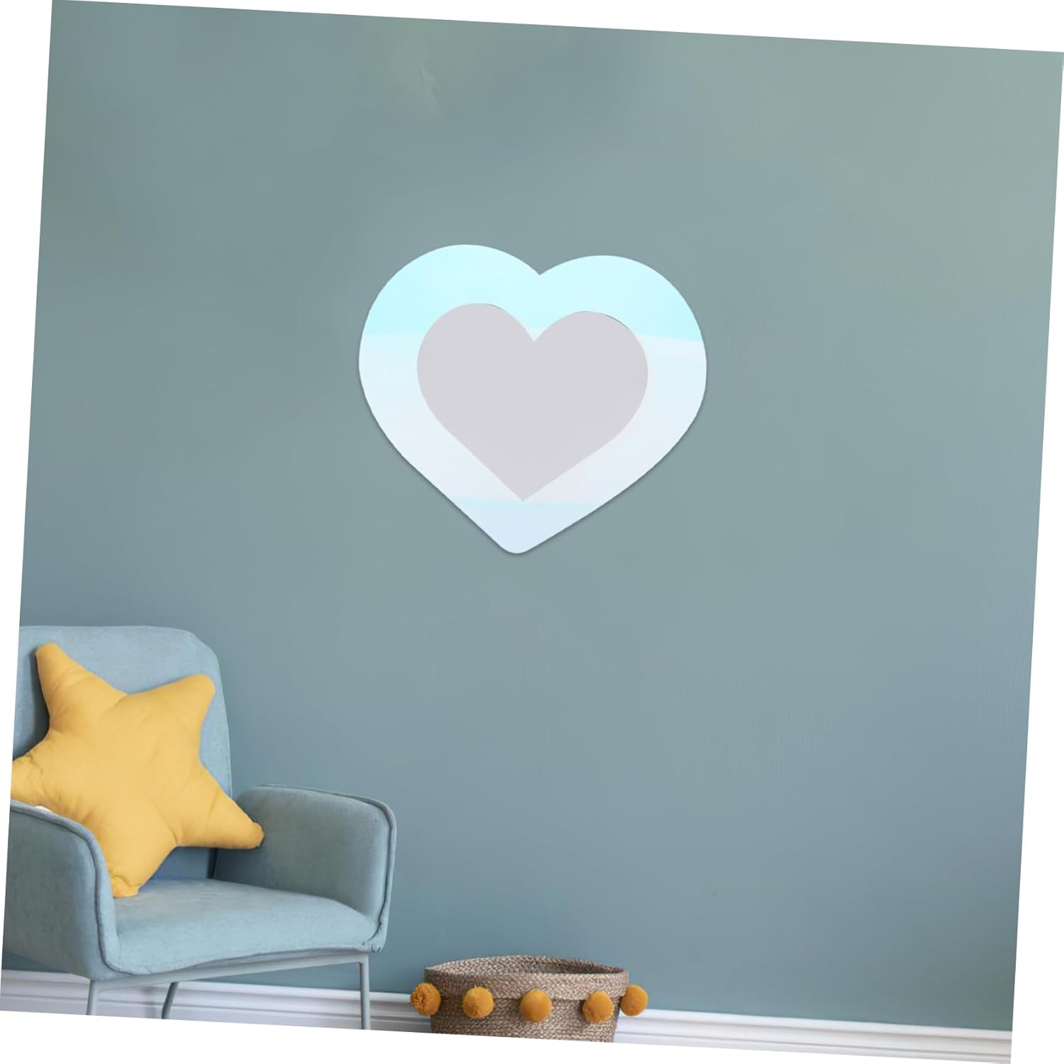 DECHOUS Wall Heart Mirror Decor Bathroom Living Room Mirror