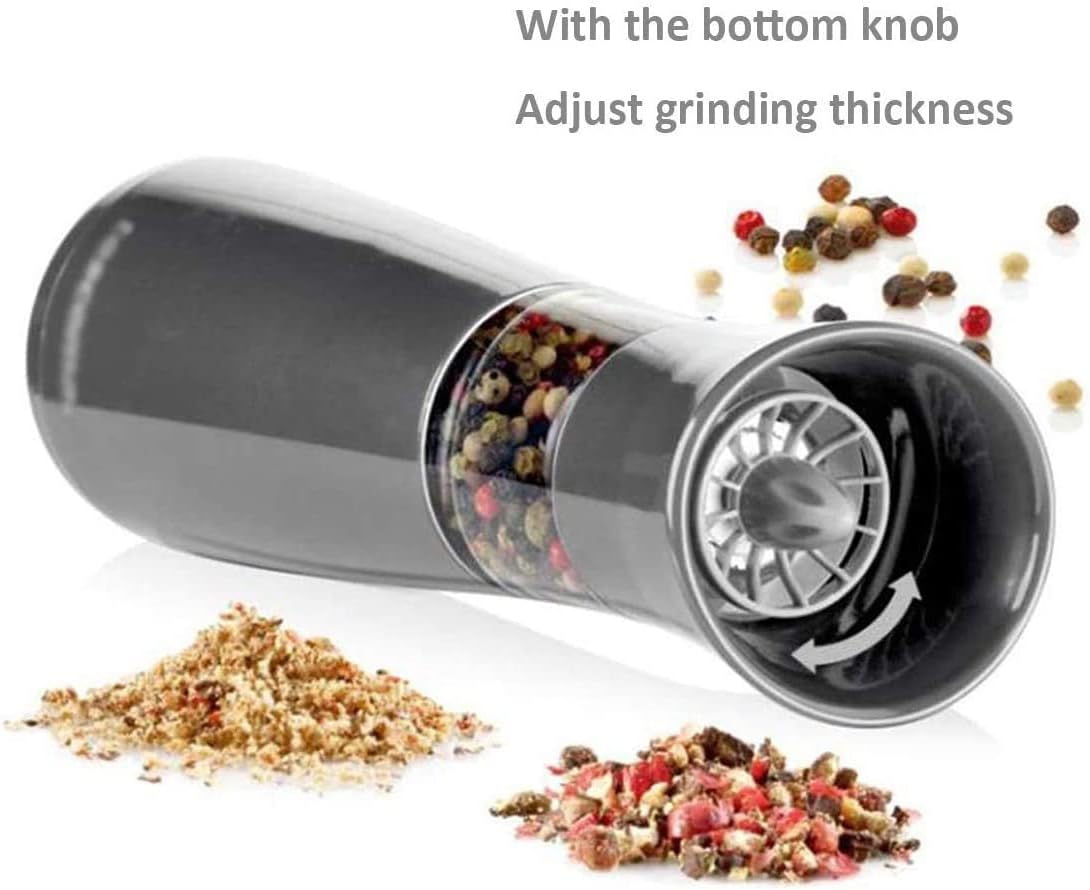 Premium Salt and Pepper Grinder Set - 2 pcs Stainless Steel with Ceramic Rotor