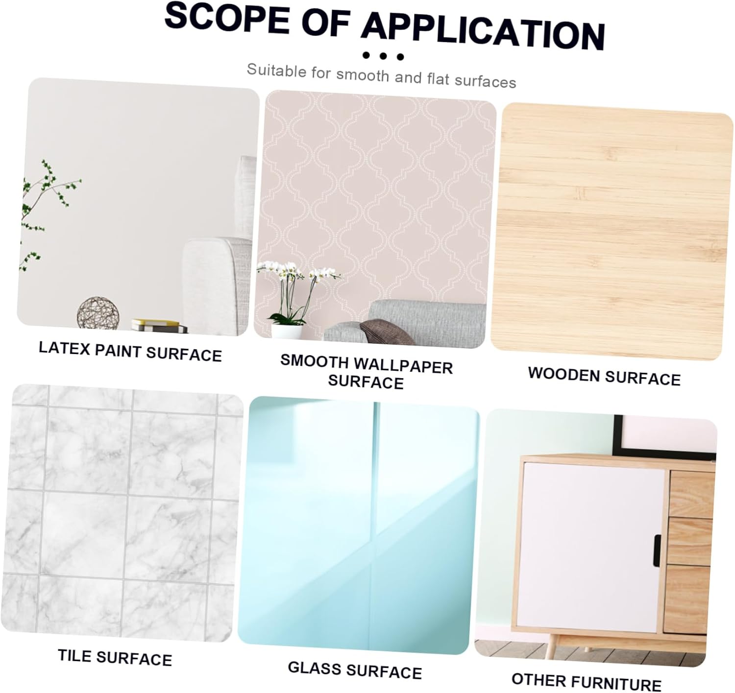 Cabilock Black Mirror Tiles Self Adhesive 4 Piece Wall Decor